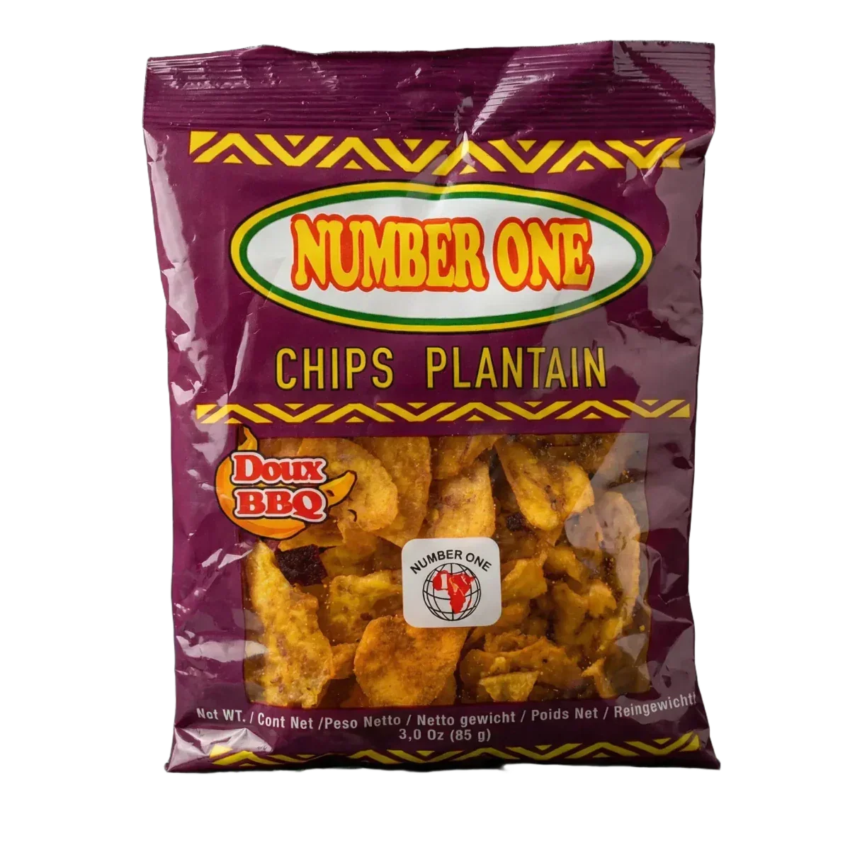 Africa Market Epicerie Africaine Nantes CHIPS PLANTAIN BBQ 20X85G NUMBER ONE 3